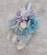 Load image into Gallery viewer, Preserved flowers Bridal bouquet &amp; matching buttonhole in blue
