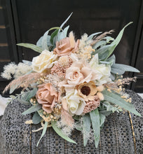 Load image into Gallery viewer, Blush &amp; green bridal bouquet
