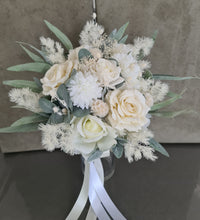 Load image into Gallery viewer, Bridal Bouquet - white &amp; off white with green
