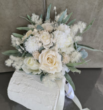 Load image into Gallery viewer, Bridal Bouquet - white &amp; off white with green
