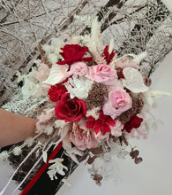 Load image into Gallery viewer, Red, white &amp; rose gold bridal bouquet
