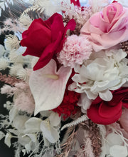 Load image into Gallery viewer, Red, white &amp; rose gold bridal bouquet
