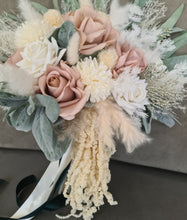 Load image into Gallery viewer, Everlasting flowers blush &amp; green bridal bouquet
