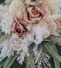 Load image into Gallery viewer, Everlasting flowers blush &amp; green bridal bouquet
