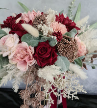 Load image into Gallery viewer, Bridal bouquet burgundy &amp; green
