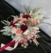 Load image into Gallery viewer, Bridal bouquet burgundy &amp; green
