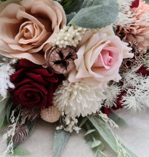 Load image into Gallery viewer, Bridesmaids bouquets burgundy &amp; green
