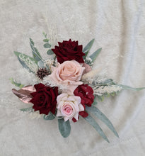 Load image into Gallery viewer, Burgundy &amp; green wedding cake topper
