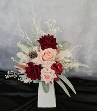 Load image into Gallery viewer, Burgundy &amp; green wedding cake topper
