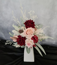 Load image into Gallery viewer, Burgundy &amp; green wedding cake topper
