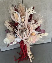 Load image into Gallery viewer, King protea Everlasting flowers bridal bouquet
