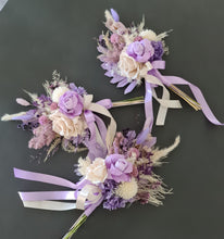 Load image into Gallery viewer, Bridesmaids  bouquet in lilac, purple &amp; neutral
