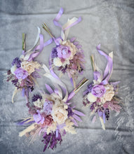 Load image into Gallery viewer, Bridesmaids  bouquet in lilac, purple &amp; neutral
