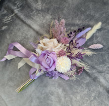 Load image into Gallery viewer, Bridesmaids  bouquet in lilac, purple &amp; neutral
