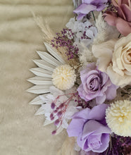 Load image into Gallery viewer, Arbour / backdrop wedding flowers in purple, neutral mauve
