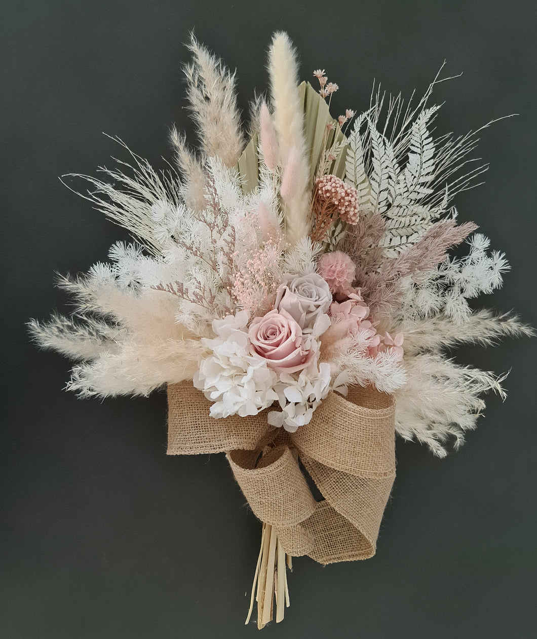 Preserved Bridal bouquet & buttonhole in blush