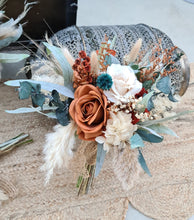 Load image into Gallery viewer, Everlasting bridesmaids bouquets - terracotta, green &amp; neutral
