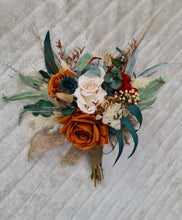 Load image into Gallery viewer, Everlasting bridesmaids bouquets - terracotta, green &amp; neutral
