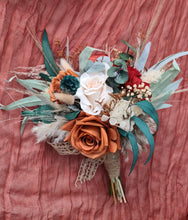 Load image into Gallery viewer, Everlasting bridesmaids bouquets - terracotta, green &amp; neutral
