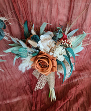 Load image into Gallery viewer, Everlasting bridesmaids bouquets - terracotta, green &amp; neutral
