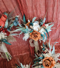 Load image into Gallery viewer, Everlasting bridesmaids bouquets - terracotta, green &amp; neutral
