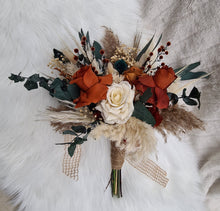 Load image into Gallery viewer, Everlasting bridal bouquet - terracotta, green &amp; neutral
