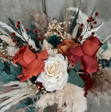 Load image into Gallery viewer, Everlasting bridal bouquet - terracotta, green &amp; neutral
