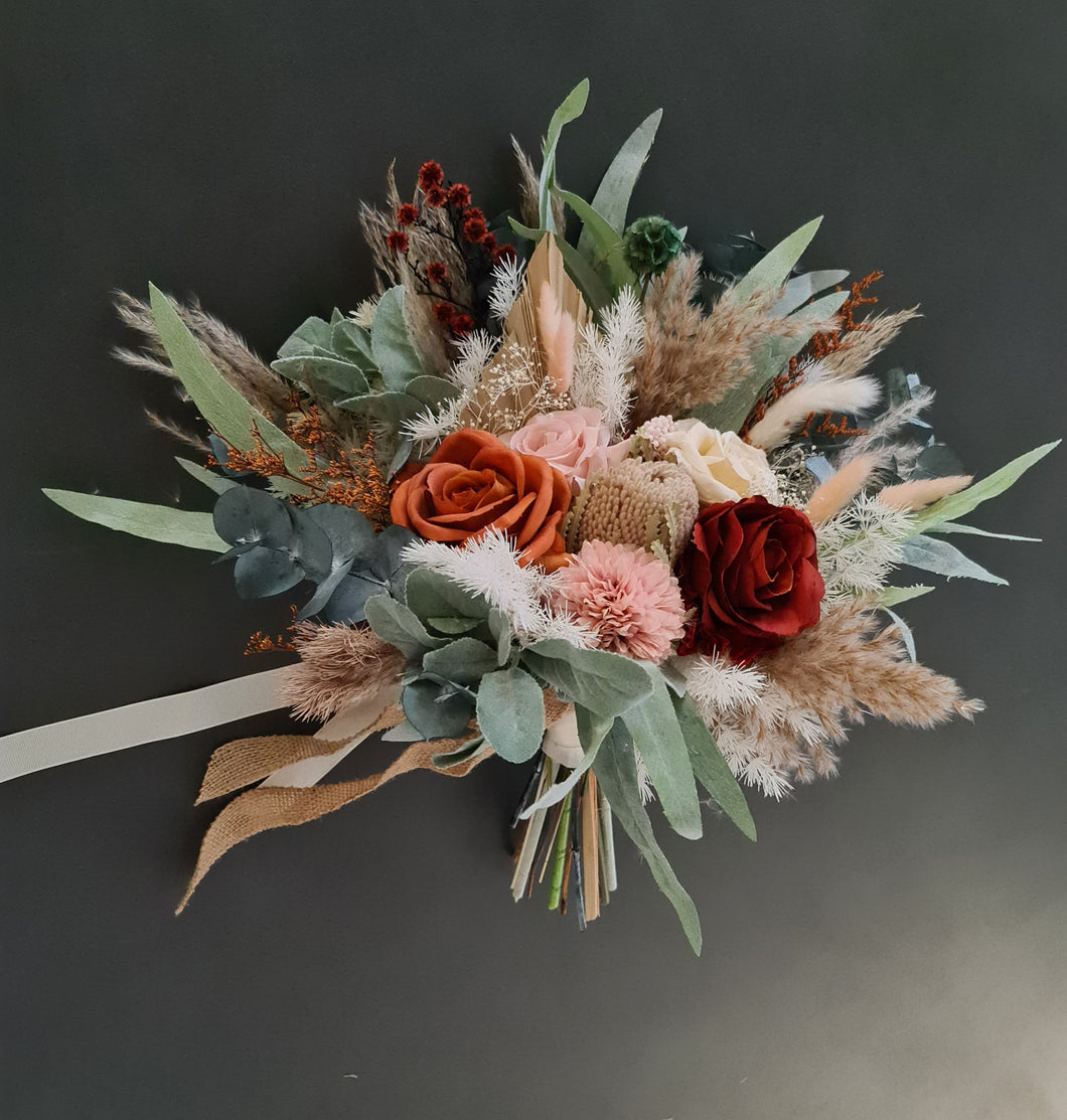 Rustic blush bridal bouquet