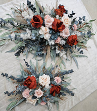 Load image into Gallery viewer, Rustic Larger arbour/backdrop flowers and matching welcome sign flowers
