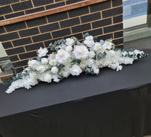 Load image into Gallery viewer, Bride and groom table flowers - green &amp; white
