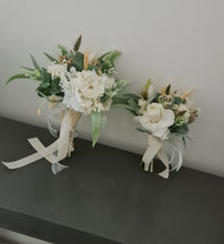 Load image into Gallery viewer, Bridesmaids &amp; flower girl bouquets - Sage green, green &amp; neutral
