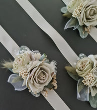 Load image into Gallery viewer, Sage green and neutral corsages
