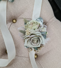 Load image into Gallery viewer, Sage green and neutral corsages
