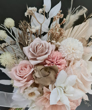 Load image into Gallery viewer, Everlasting flowers bridal bouquet in blush &amp; champagne gold
