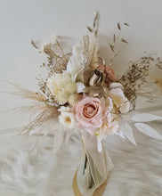 Load image into Gallery viewer, Everlasting flowers bridesmaids bouquet in blush &amp; champagne gold
