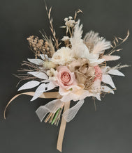 Load image into Gallery viewer, Everlasting flowers bridesmaids bouquet in blush &amp; champagne gold
