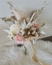 Load image into Gallery viewer, Everlasting flowers bridesmaids bouquet in blush &amp; champagne gold
