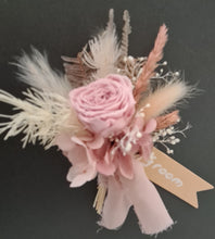 Load image into Gallery viewer, Mini preserved peony wedding buttonholes
