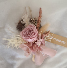 Load image into Gallery viewer, Mini preserved peony wedding buttonholes
