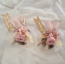 Load image into Gallery viewer, Mini preserved peony wedding buttonholes
