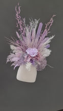 Load and play video in Gallery viewer, Preserved pastel violet rose flower arrangement - Medium
