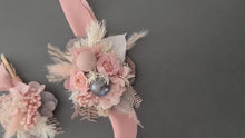 Load and play video in Gallery viewer, Preserved flowers dusty &amp; blush pink corsage &amp; buttonhole - School formal / wedding
