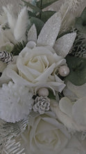 Load and play video in Gallery viewer, White &amp; green Elopement Set – Bouquet and buttonhole
