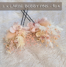 Load image into Gallery viewer, Preserved flowers bobby pin large x 2
