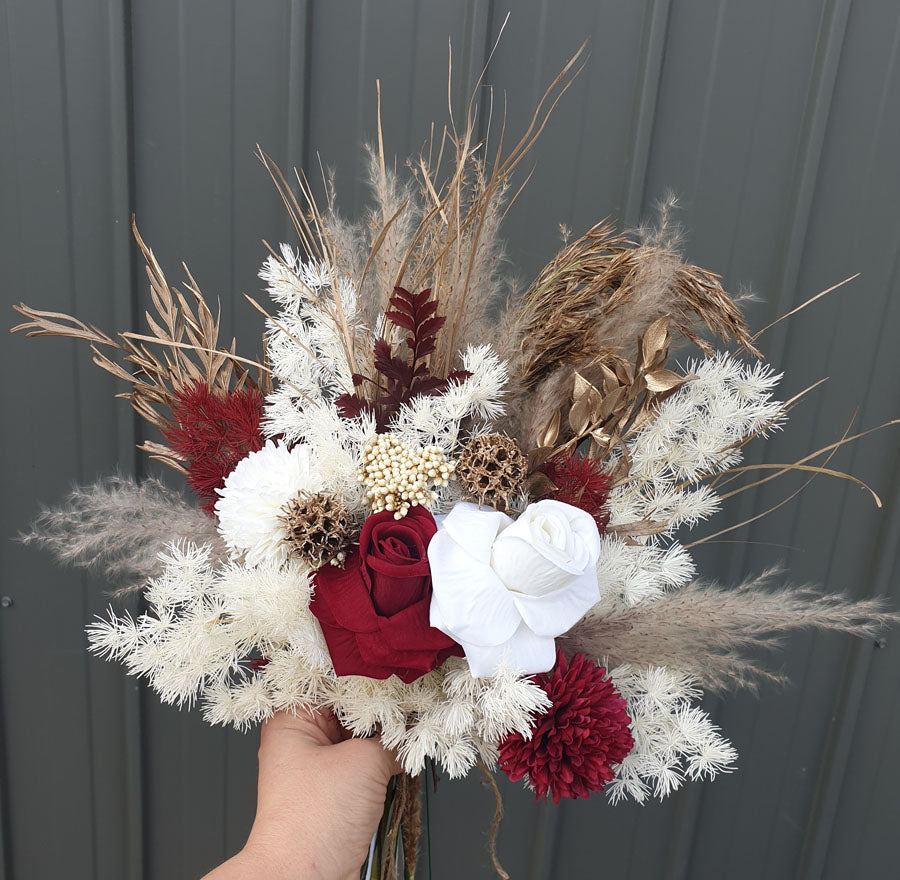 X - Bridesmaids bouquets silk & preserved flowers