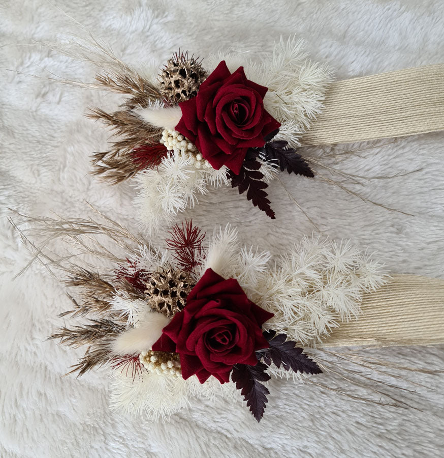 X -Everlasting corsages - burgundy