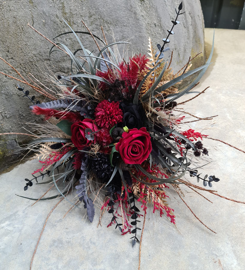 X - Viking style bridal bouquet - silk