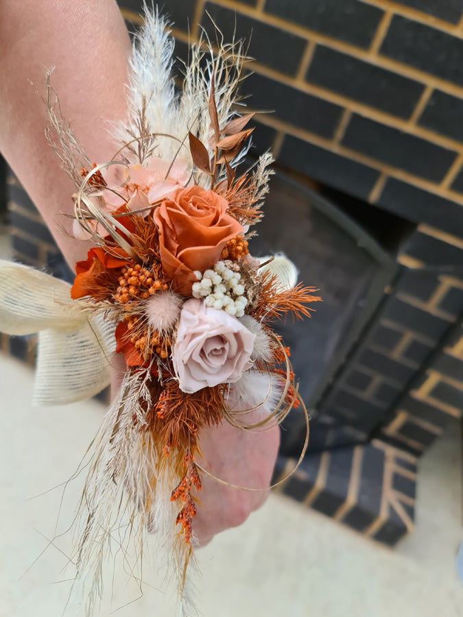 X - Preserved everlasting corsage - rustic style