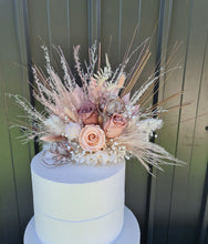 Load image into Gallery viewer, X - Preserved flowers wedding cake topper
